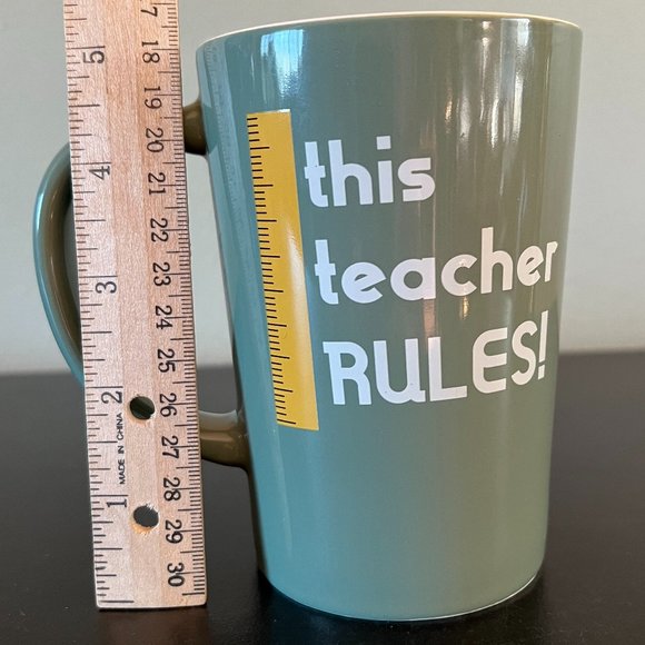 THIS TEACHER RULES Stoneware Mug ~ Back-to-School Teacher Appreciation Gift - Picture 7 of 7